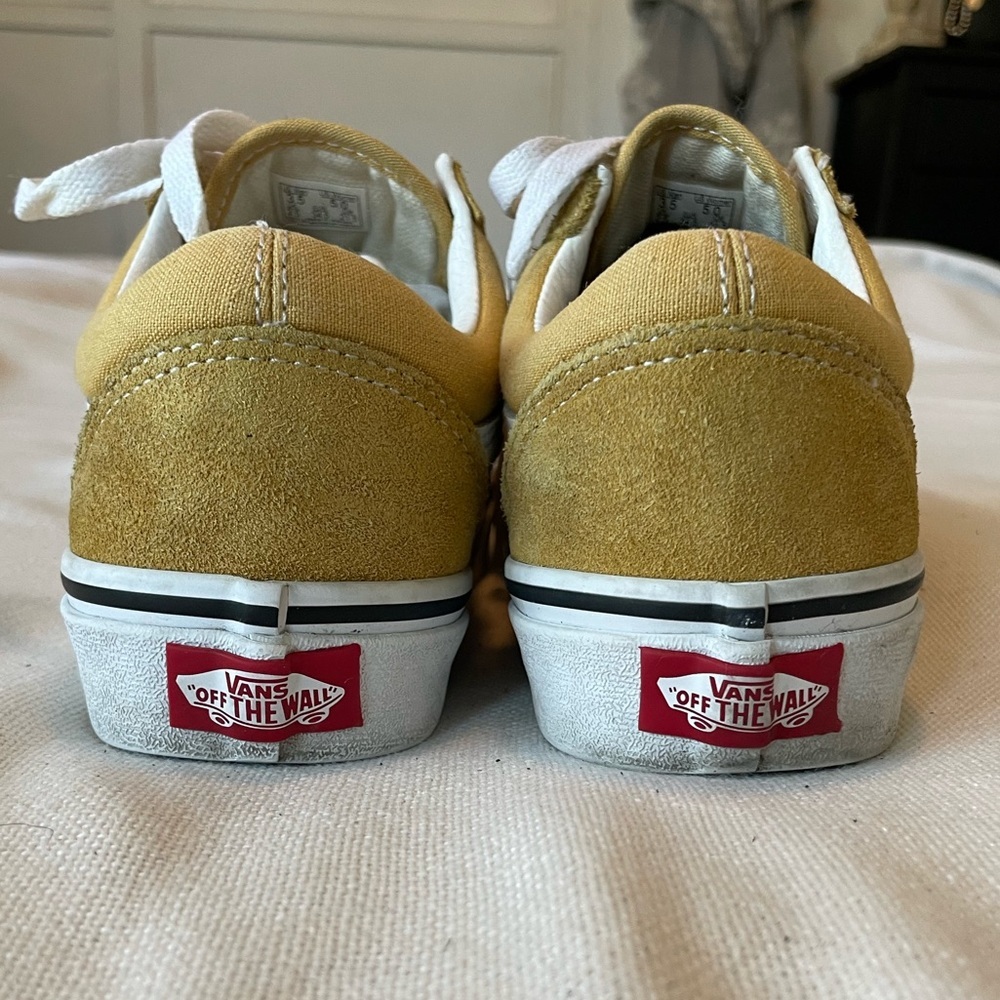 Vans Yellow and White Women's Sneakers Size 5 Used Good Condition - Picture 5 of 6